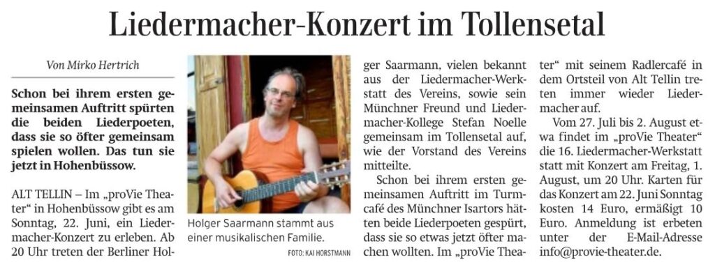 Liedermacher-Konzert